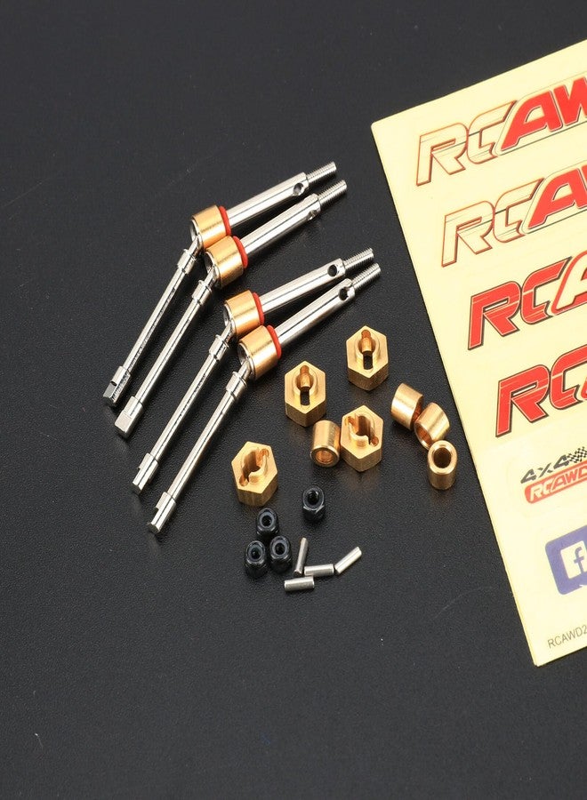 RCAWD مجموعة RCAWD من 4 قطع عمود إدارة أمامي +6 مم لسلسلة أعمدة إدارة Axial 1/24 SCX24 AX24 CVD - Image 5